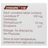 Syndopa 110 Mg Tablet 10 Tab Price Overview Warnings Precautions Side Effects Substitutes Sun Pharma Laboratories Ltd Sastasundar Com
