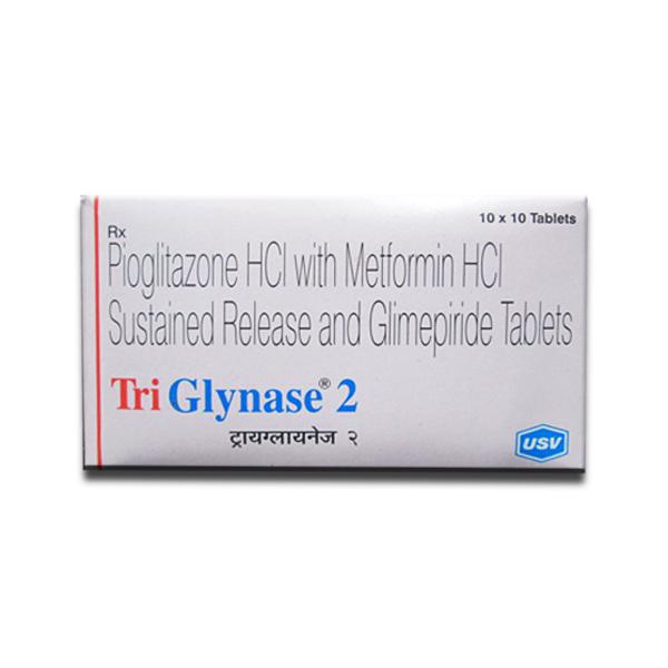 Tri Glynase 2 mg Tablet (10 Tab): Price, Overview, Warnings, Precautions,  Side Effects & Substitutes - USV Private Limited | SastaSundar.com