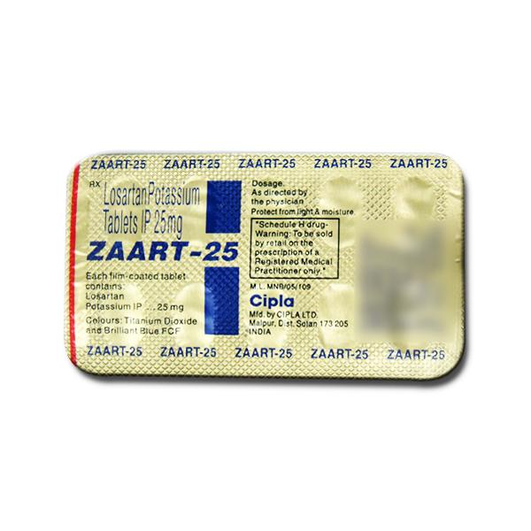 Zaart 25 Mg Tablet 10 Tab Price Overview Warnings